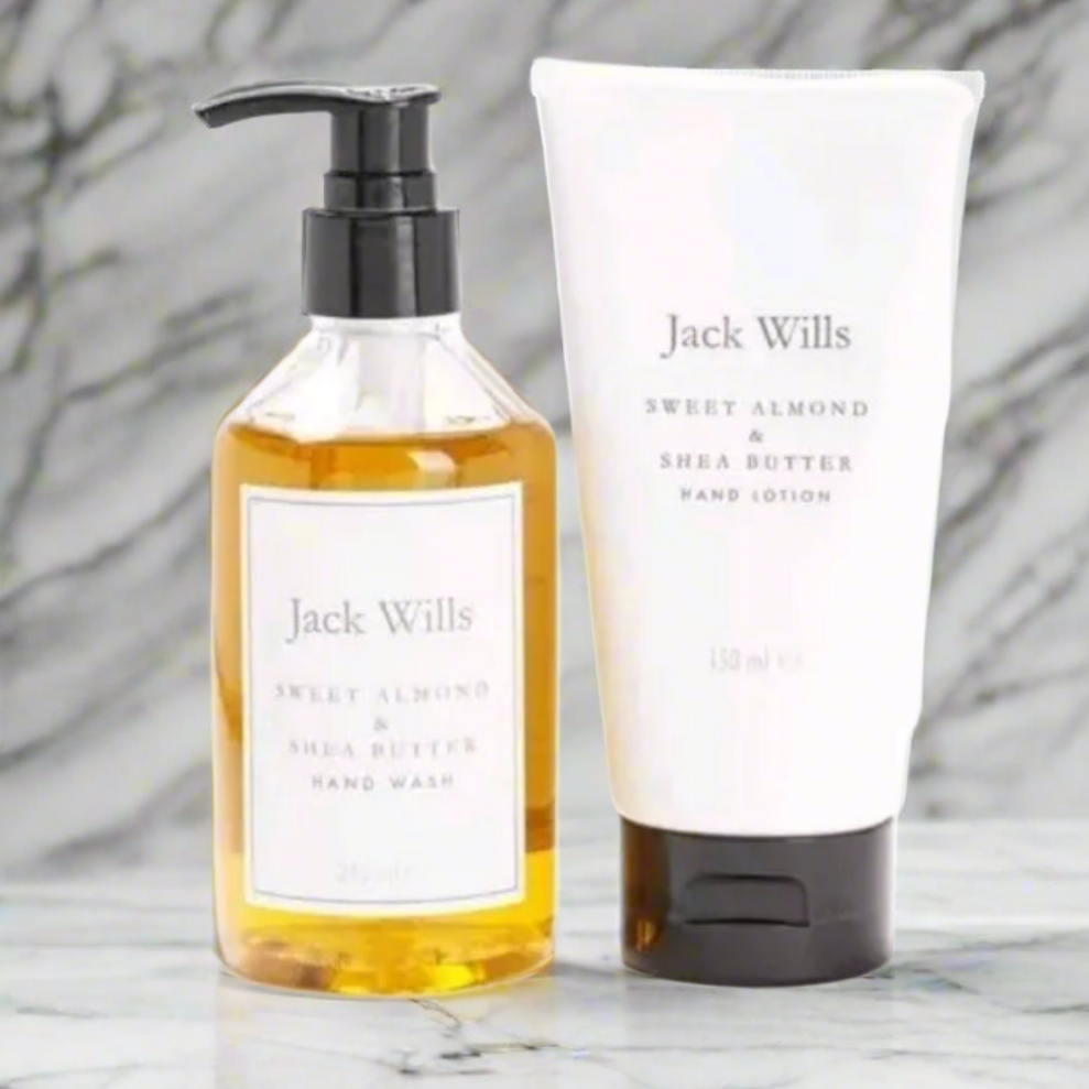 Jack Wills Hand Wash & Hand Lotion Duo Set. Sweet Almond / Shea Butter.