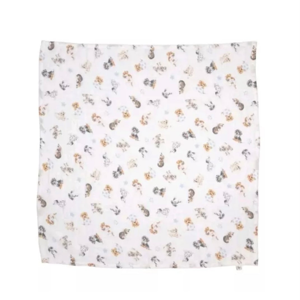 Wrendale Designs 'Little Paws' Dog Muslin Gift Set. Brand New Collection