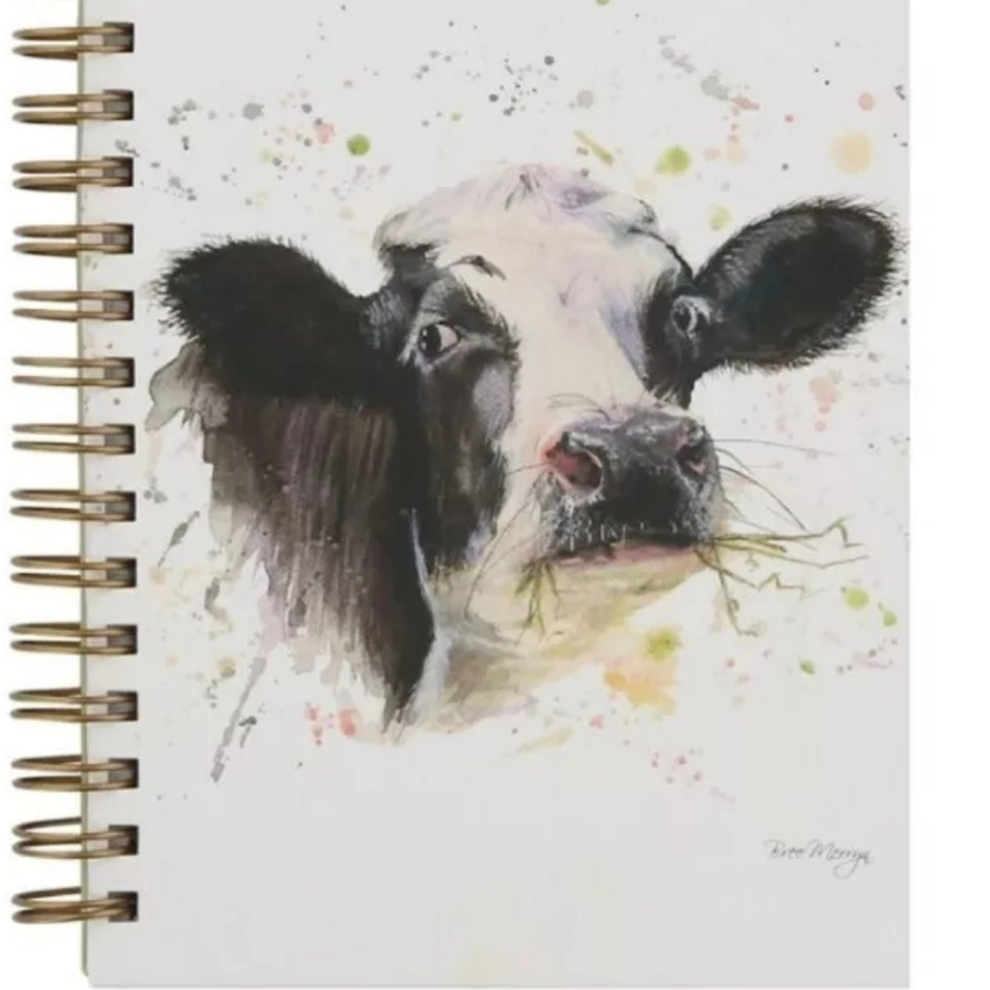 Clover Cow Spiral Bound Notebook A6. By Bree Merryn