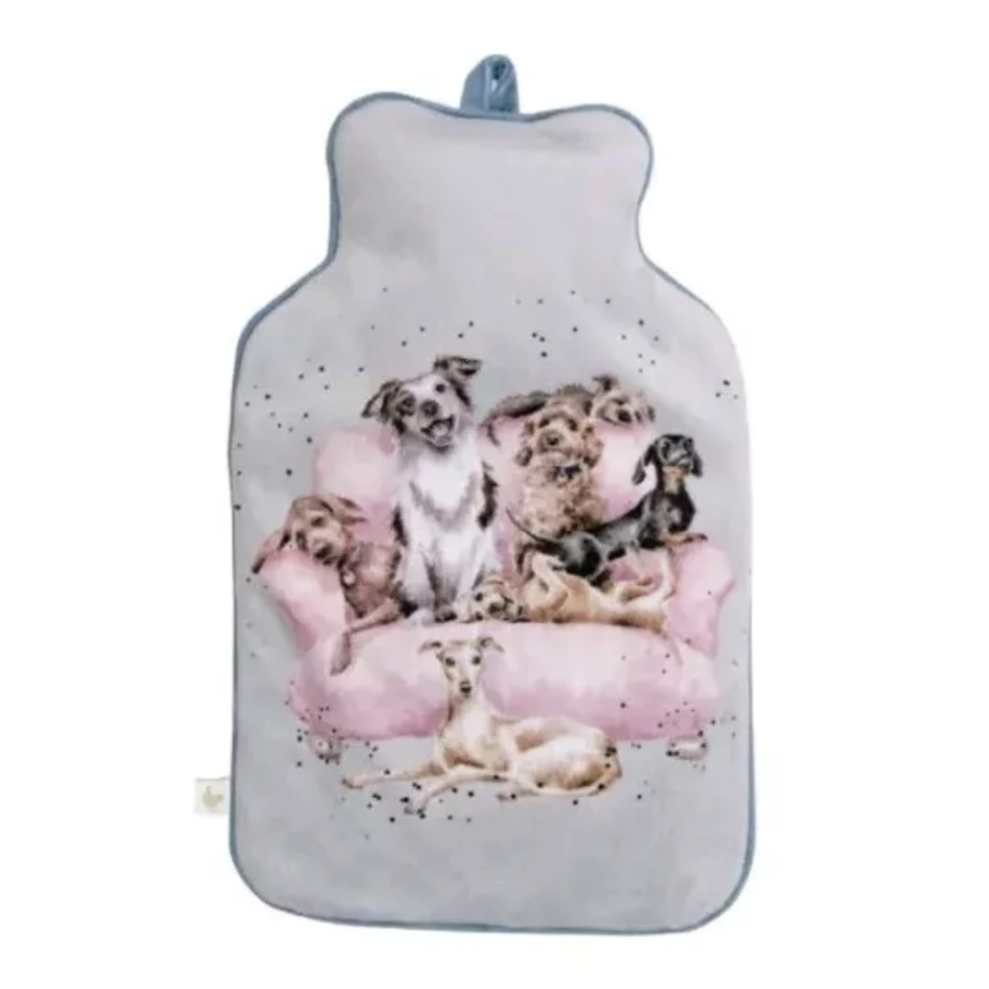 'A Dog's Life' Hot Water Bottle With Super Soft Cover. Dog Design By Wrendale
