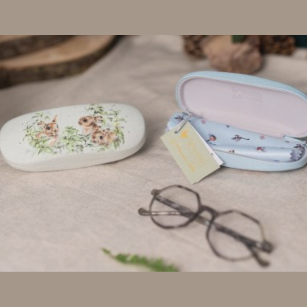 Wrendale Designs 'Spring Hares' Hare Glasses Case.