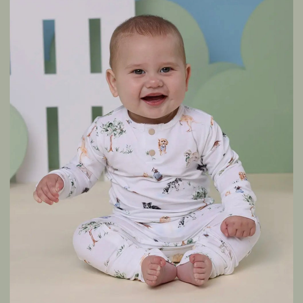 Snuggle Hunny Dog Park Organic Growsuit, 6 - 12 Months