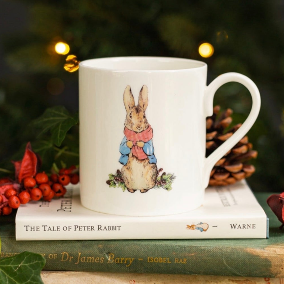 Peter Rabbit 'A Winter's Tale' Small Mug in a Gift Box. Fine China. By Toasted Crumpet