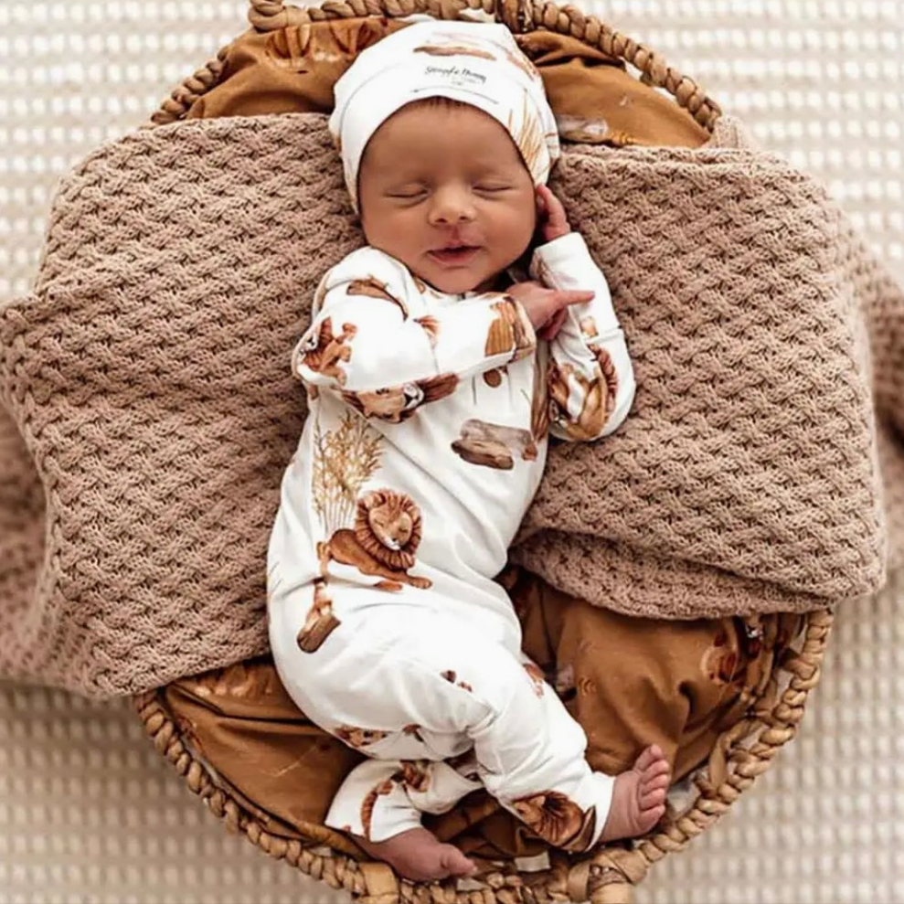 Snuggle Hunny Lion Organic Growsuit, 0 - 3 Months