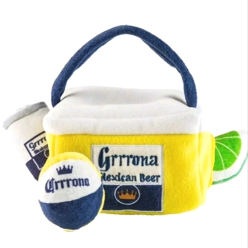 Fun Parody Dog Toy, Small Grrrona Cooler Interactive Toy, Activity House