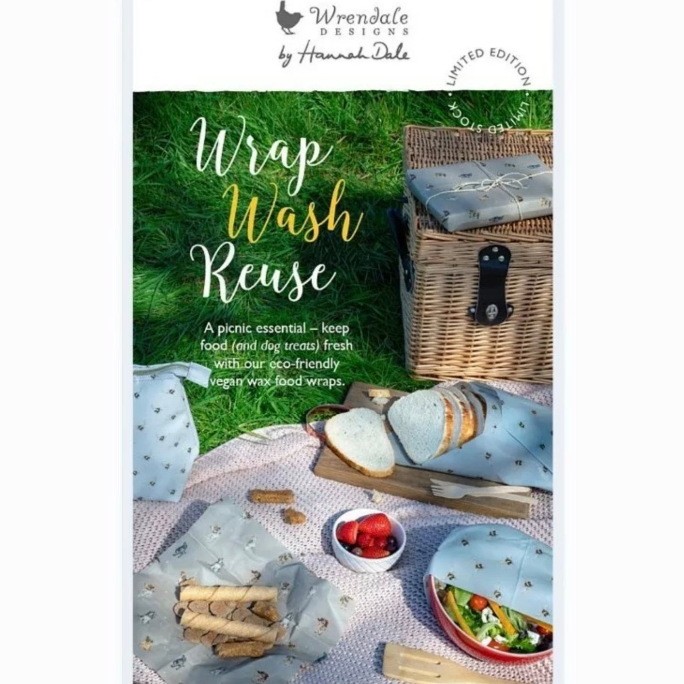 Wrendale Designs Vegan Wax Food Wraps. Dog Design.