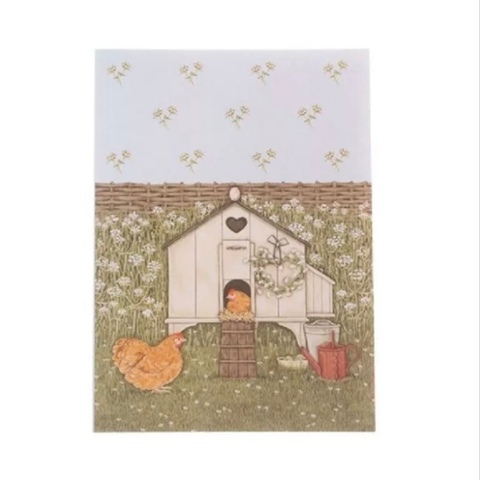Sally Swannell A6 Notebook Pad. 'Henhouse' Design Pad