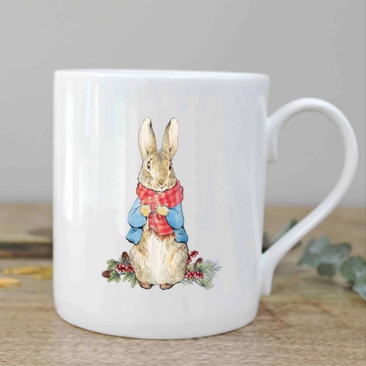 Peter Rabbit 'A Winter's Tale' Small Mug in a Gift Box. Fine China. By Toasted Crumpet