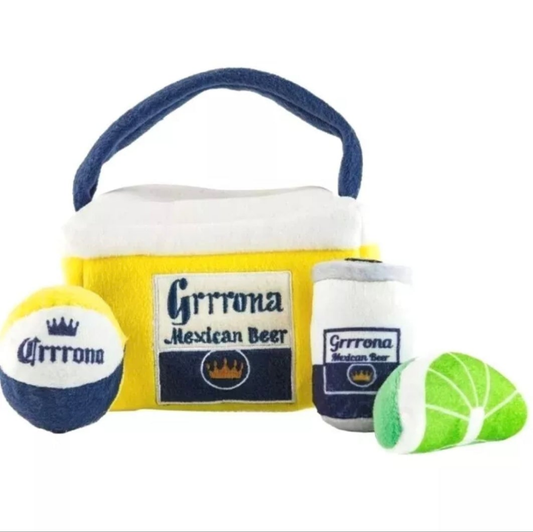 Fun Parody Dog Toy, Small Grrrona Cooler Interactive Toy, Activity House