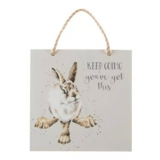Wrendale Designs 'You've Got This' Hare Wooden Plaque Sign.