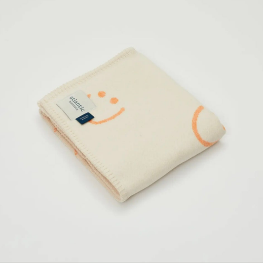Atlantic Blankets Orange Happy Face Baby Blanket