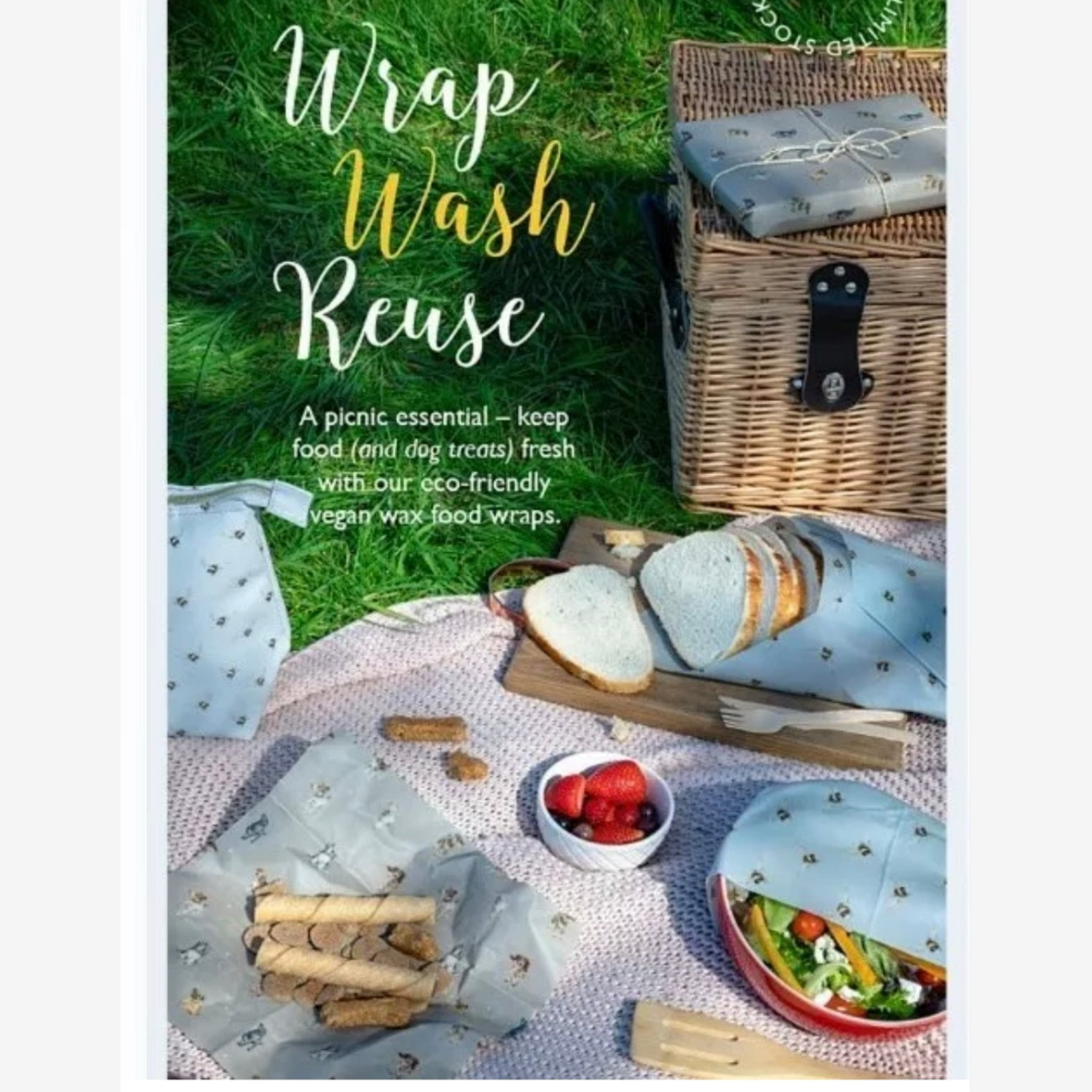 Wrendale Designs Vegan Wax Food Wraps. Bee Design.