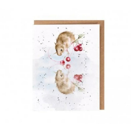 Wrendale Designs 'The Berry Best' Mouse Card, With Wild Seeds. Any Occasion