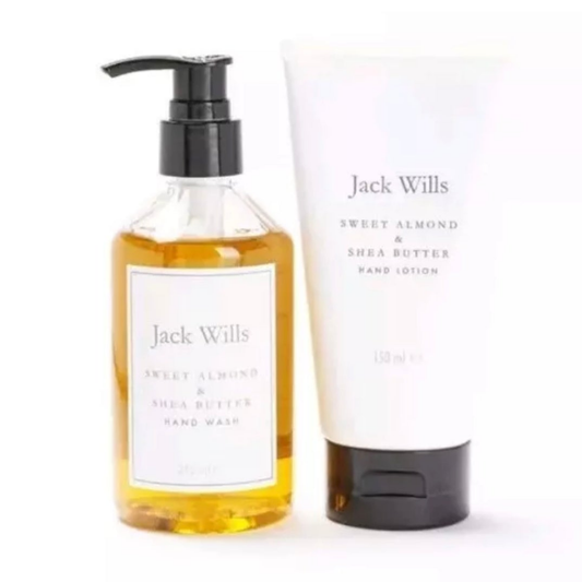 Jack Wills Hand Wash & Hand Lotion Duo Set. Sweet Almond / Shea Butter.