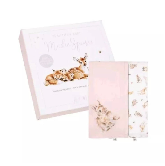 Wrendale Designs 'Little Forest' Woodland Animal Muslin Gift Set. New Collection