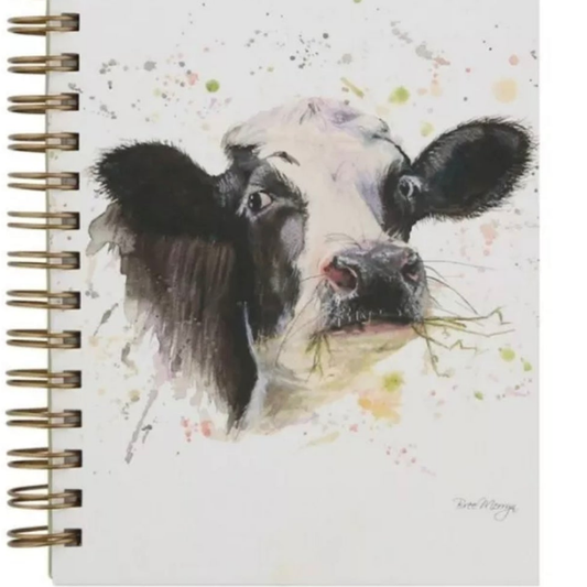 Clover Cow Spiral Bound Notebook A6. By Bree Merryn