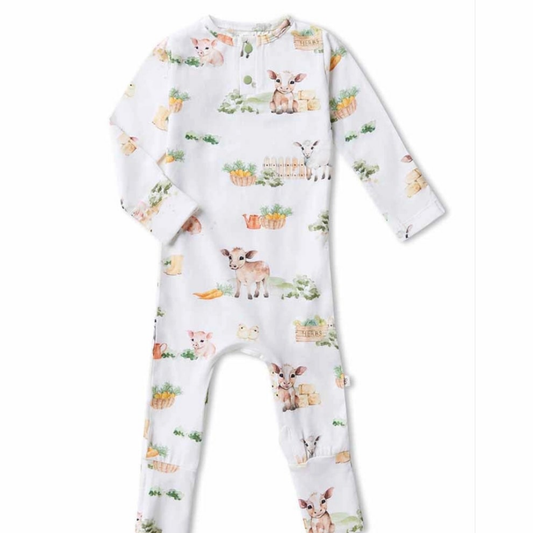 Snuggle Hunny Farm Organic Growsuit, 3 - 6 Months
