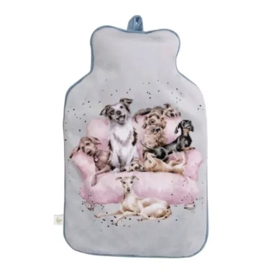'A Dog's Life' Hot Water Bottle With Super Soft Cover.  Dog Design By Wrendale