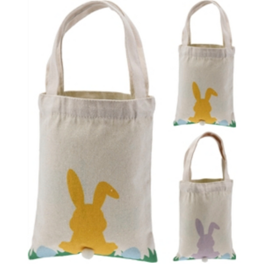Easter Bunny Tote Bag. Small Tote Bag With Handles Great For Easter Eggs