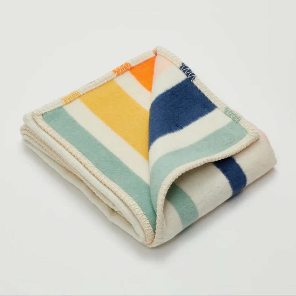 Atlantic Blankets Seakind Stripe Recycled Cotton Baby Blanket