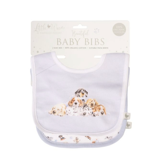 Wrendale Designs 'Little Paws' Dog Bib Gift Set. Brand New 2 Pack Of Bibs