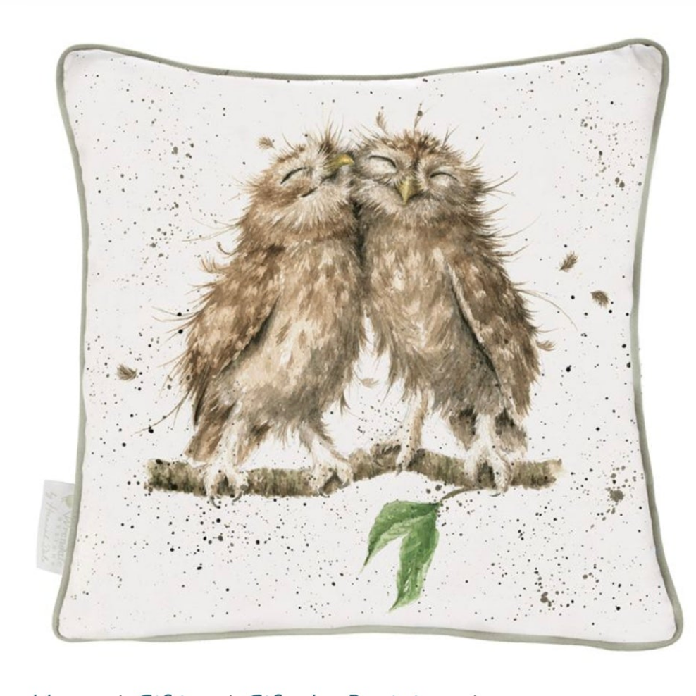 Wrendale Designs 'Birds of a Feather' Owl Design Large Cushion