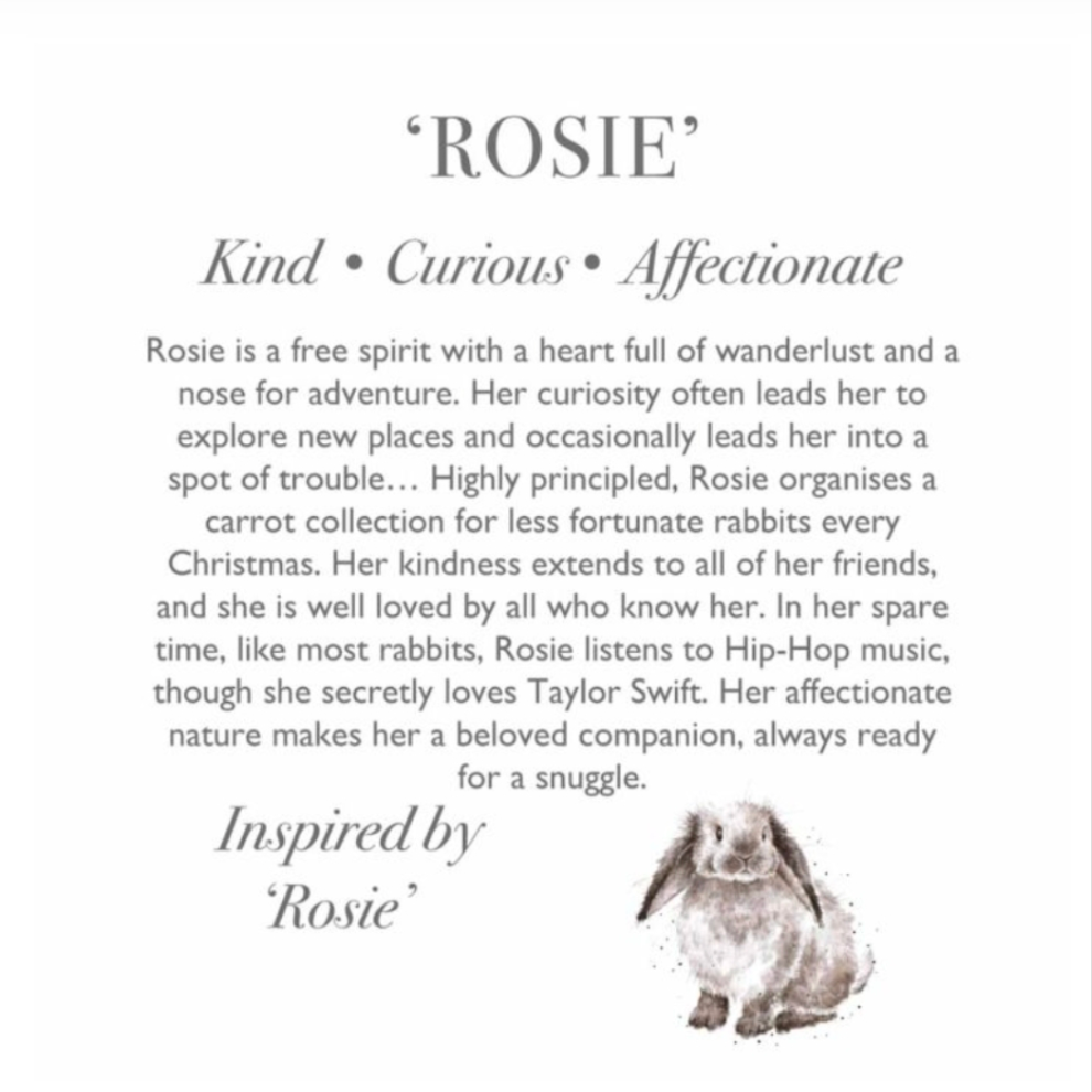 Wrendale Designs 'Rosie' Rabbit Plush Character. Collectable Characters