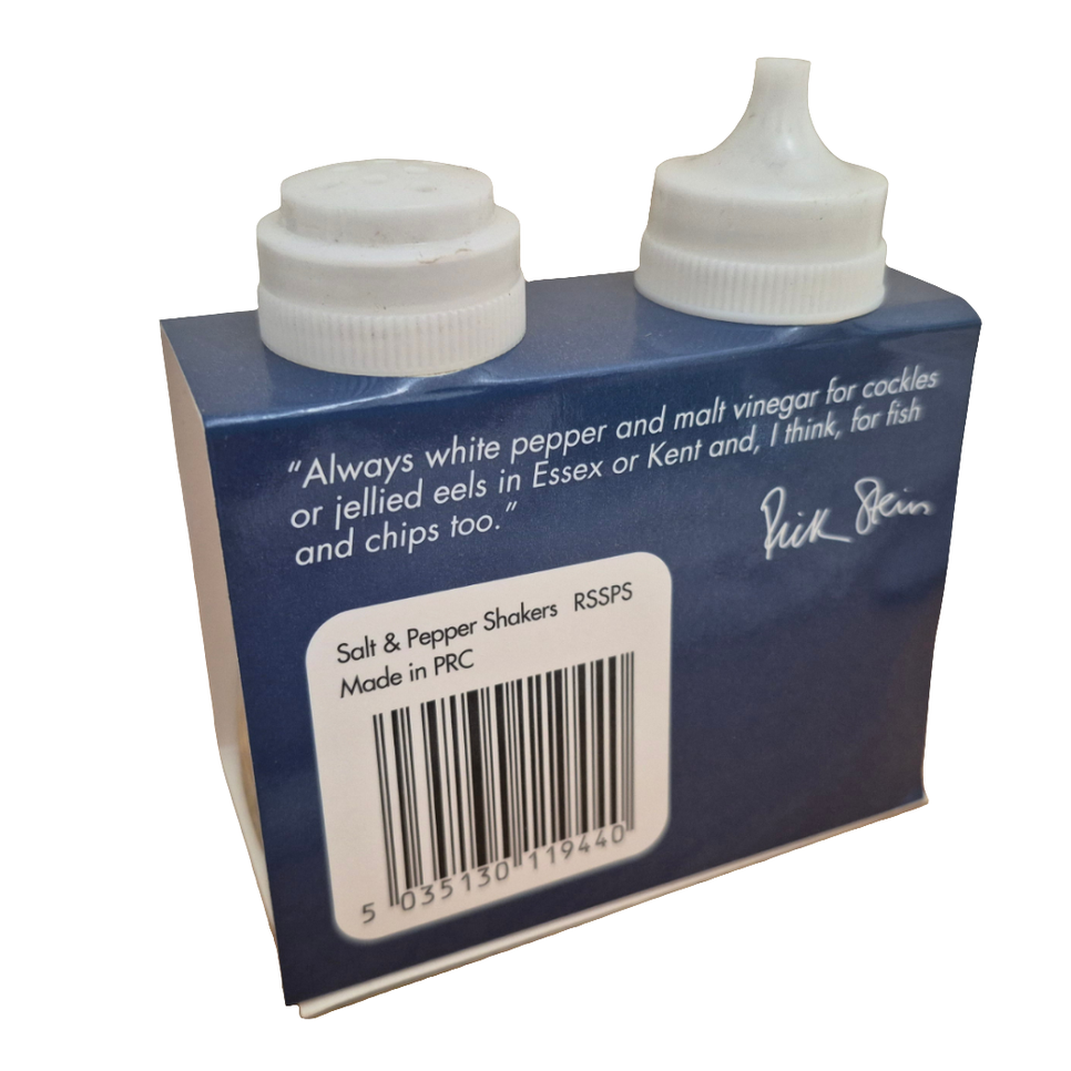 Rick Stein Salt & Pepper Shakers. Clear