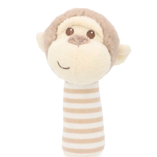 Keeleco Marcel Monkey Stick Rattle. Keel Toys. 14cm