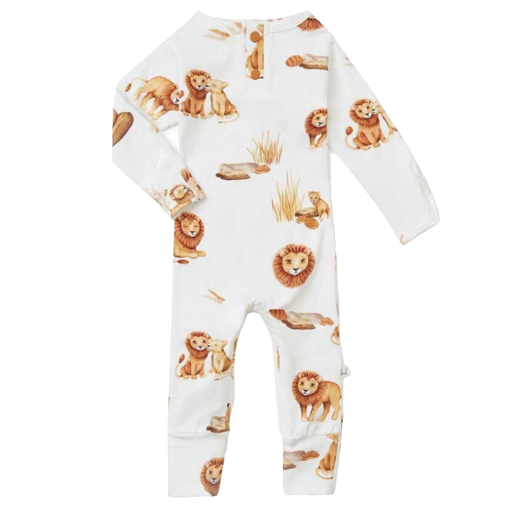 Snuggle Hunny Lion Organic Growsuit, 0 - 3 Months