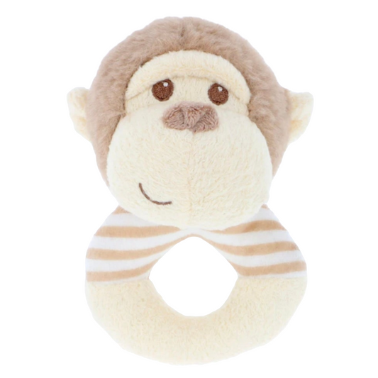 Keeleco Marcel Monkey Ring Rattle. Keel Toys. 14cm