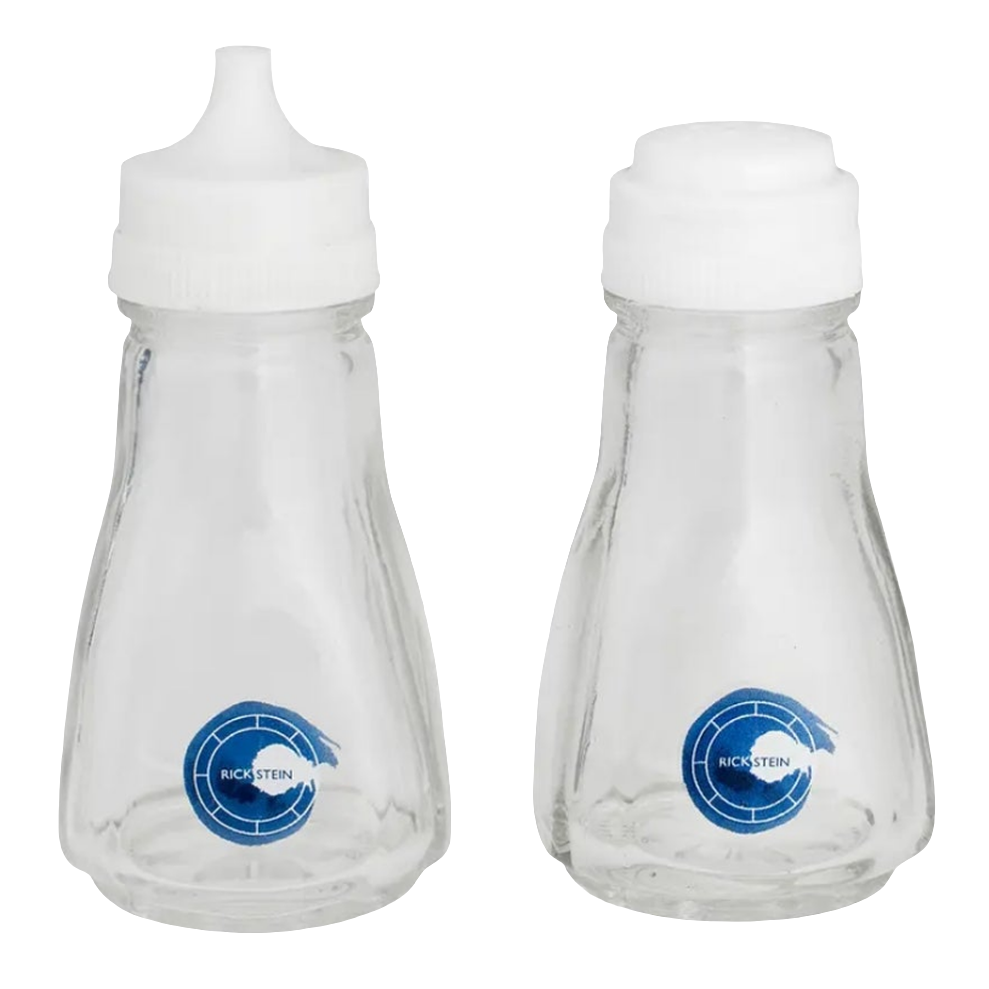 Rick Stein Salt & Pepper Shakers. Clear