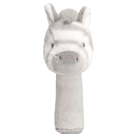 Keeleco Cuddle Zebra Stick Rattle. Keel Toys. 14cm